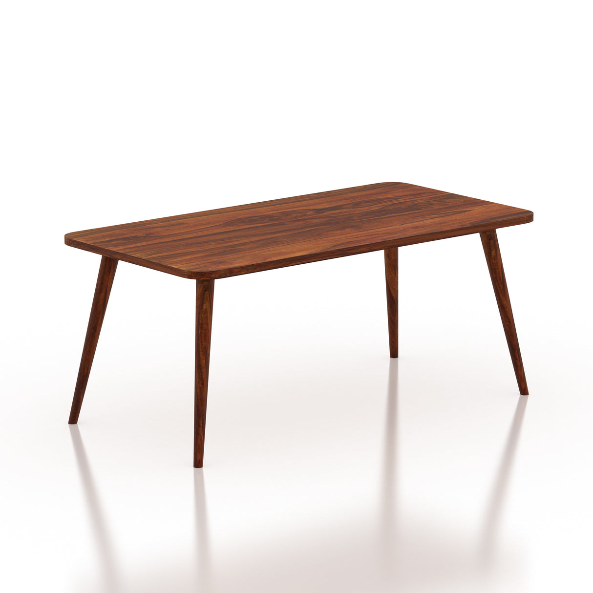 Oval Solid Sheesham Wood 6 Seater Dining Table - 3 Years Warranty