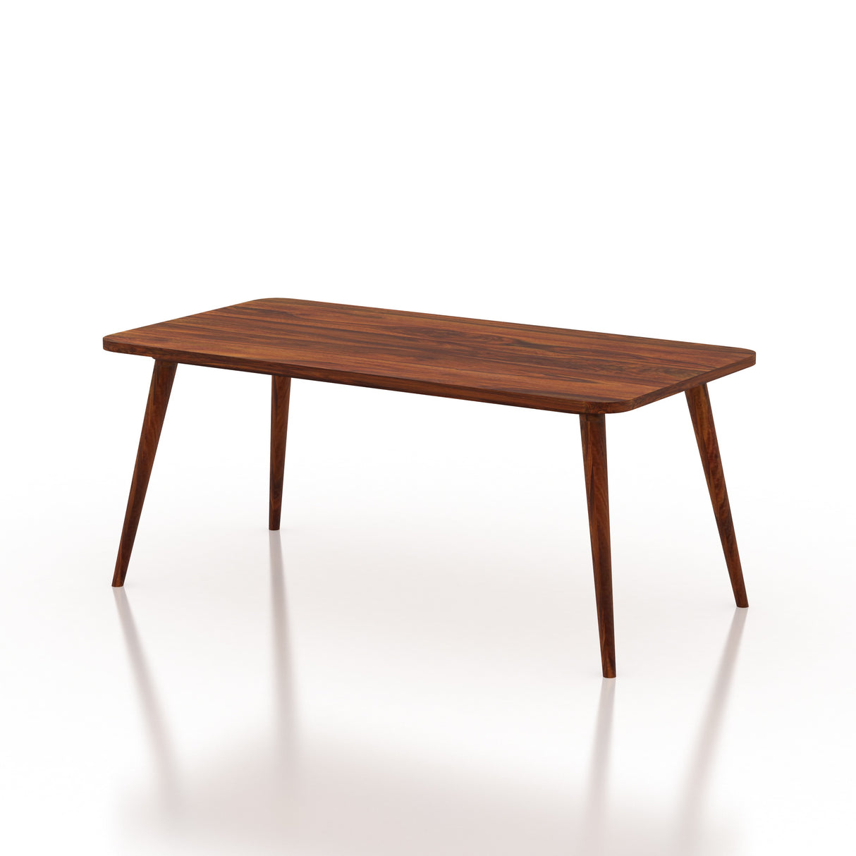 Oval Solid Sheesham Wood 6 Seater Dining Table - 3 Years Warranty