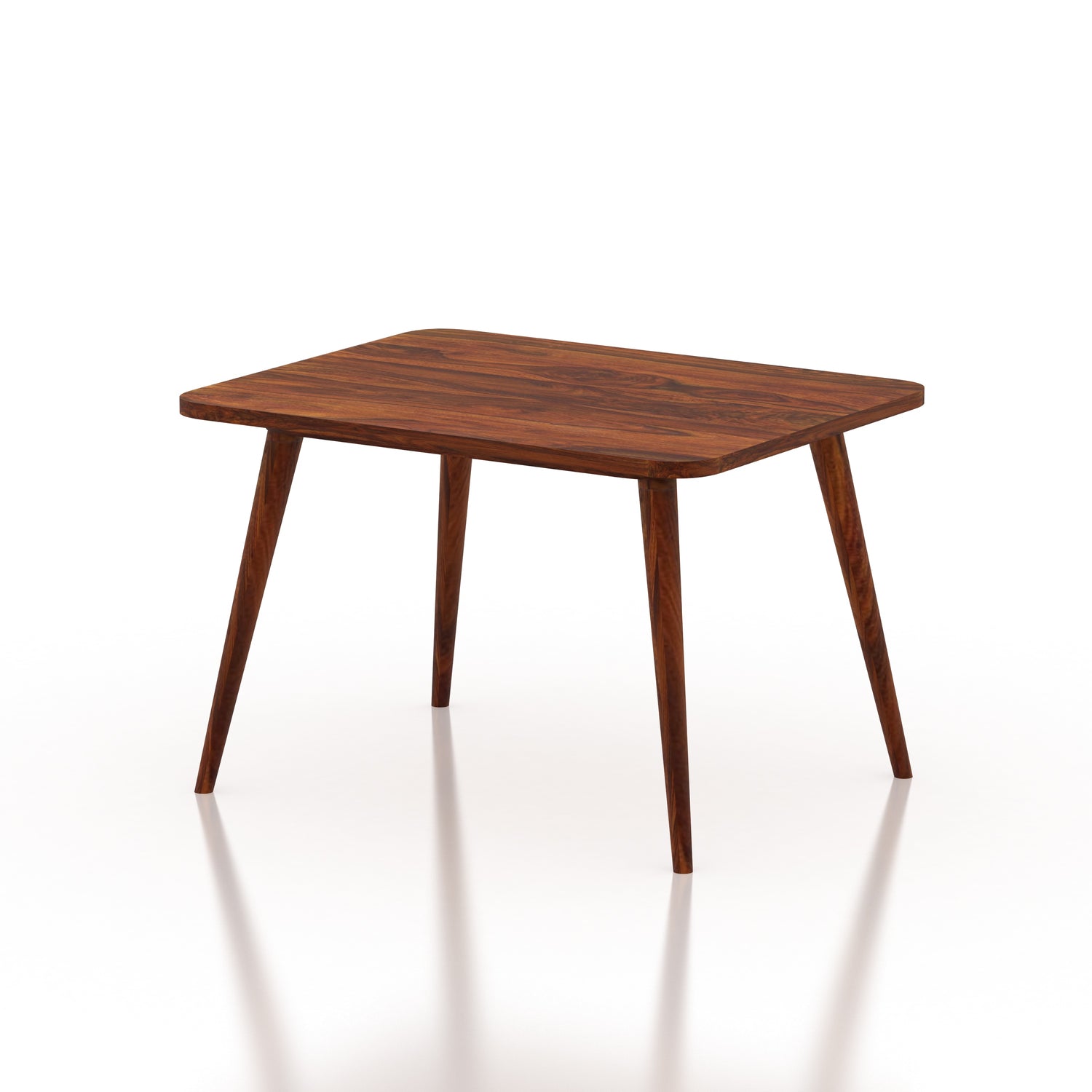 Oval Solid Sheesham Wood 4 Seater Dining Table Set - 3 Years Warranty