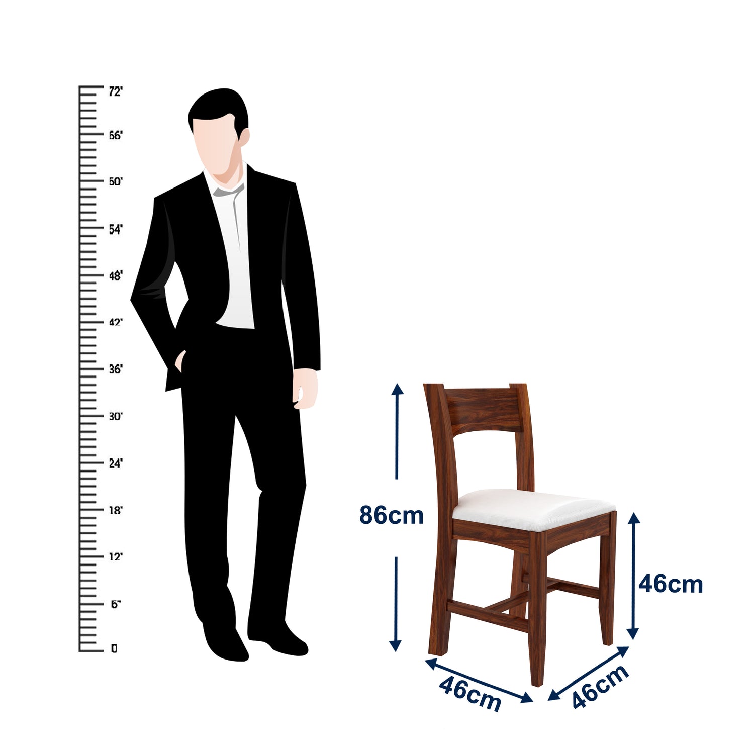Crown Solid Sheesham Wood 6 Seater Dining Table Set With Bench - 3 Years Warranty