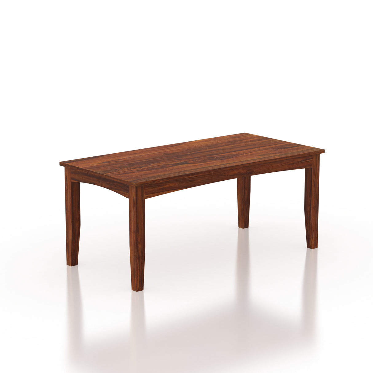 Crown Solid Sheesham Wood 6 Seater Dining Table Set With Bench - 3 Years Warranty