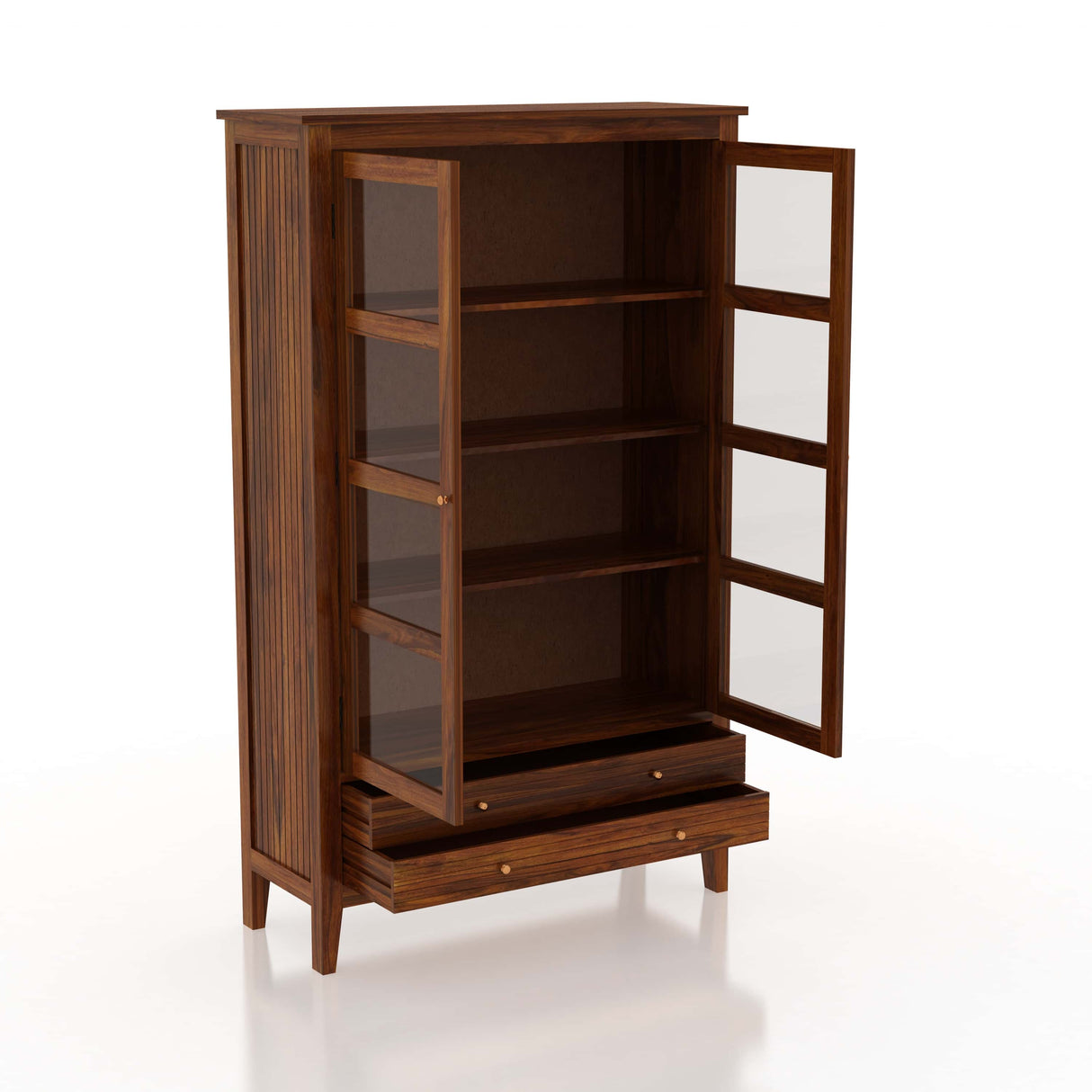 Italian Solid Sheesham Wood Display Unit - 3 Years Warranty