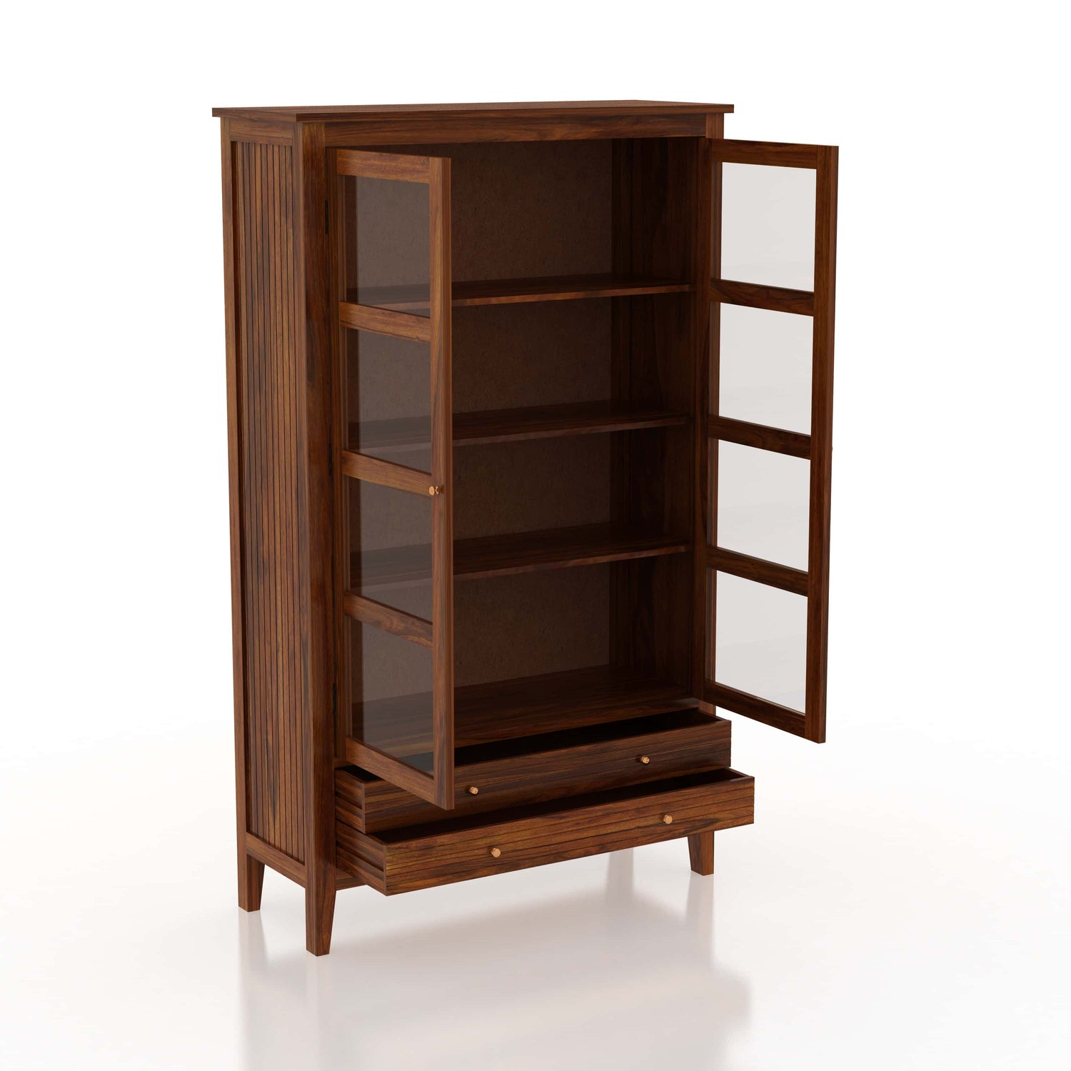Italian Solid Sheesham Wood Display Unit - 3 Years Warranty