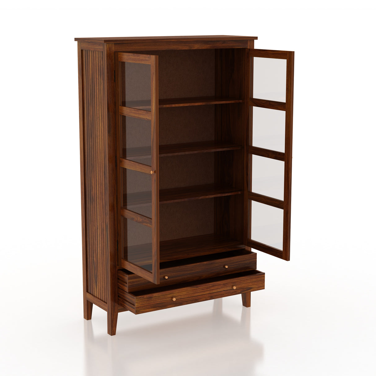 Italian Solid Sheesham Wood Display Unit - 3 Years Warranty