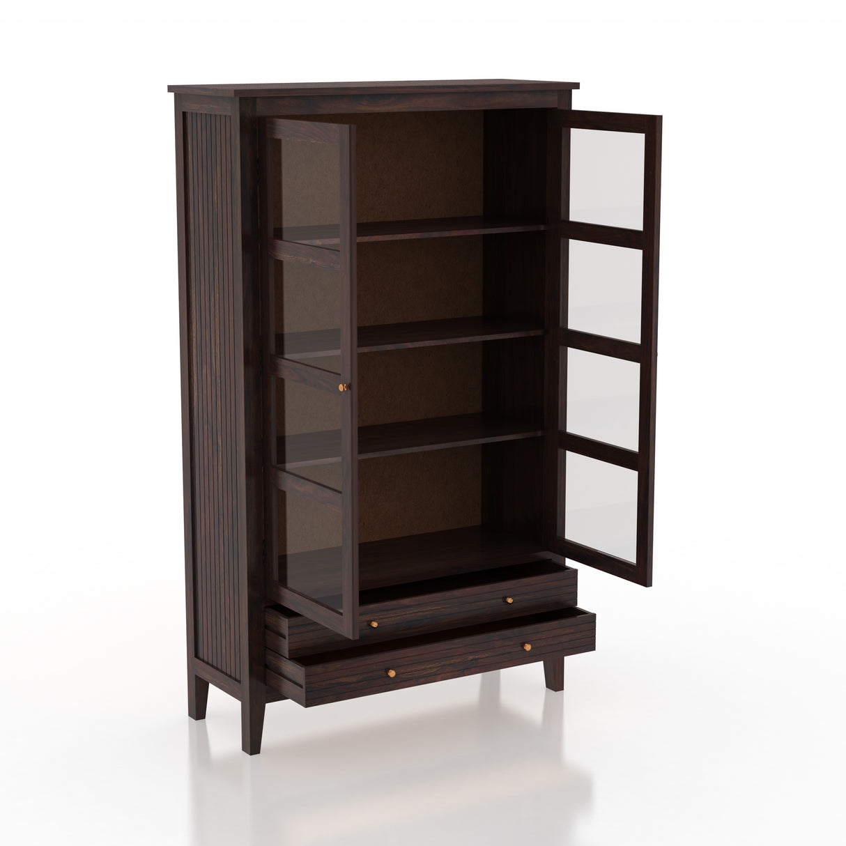 Italian Solid Sheesham Wood Display Unit - 3 Years Warranty