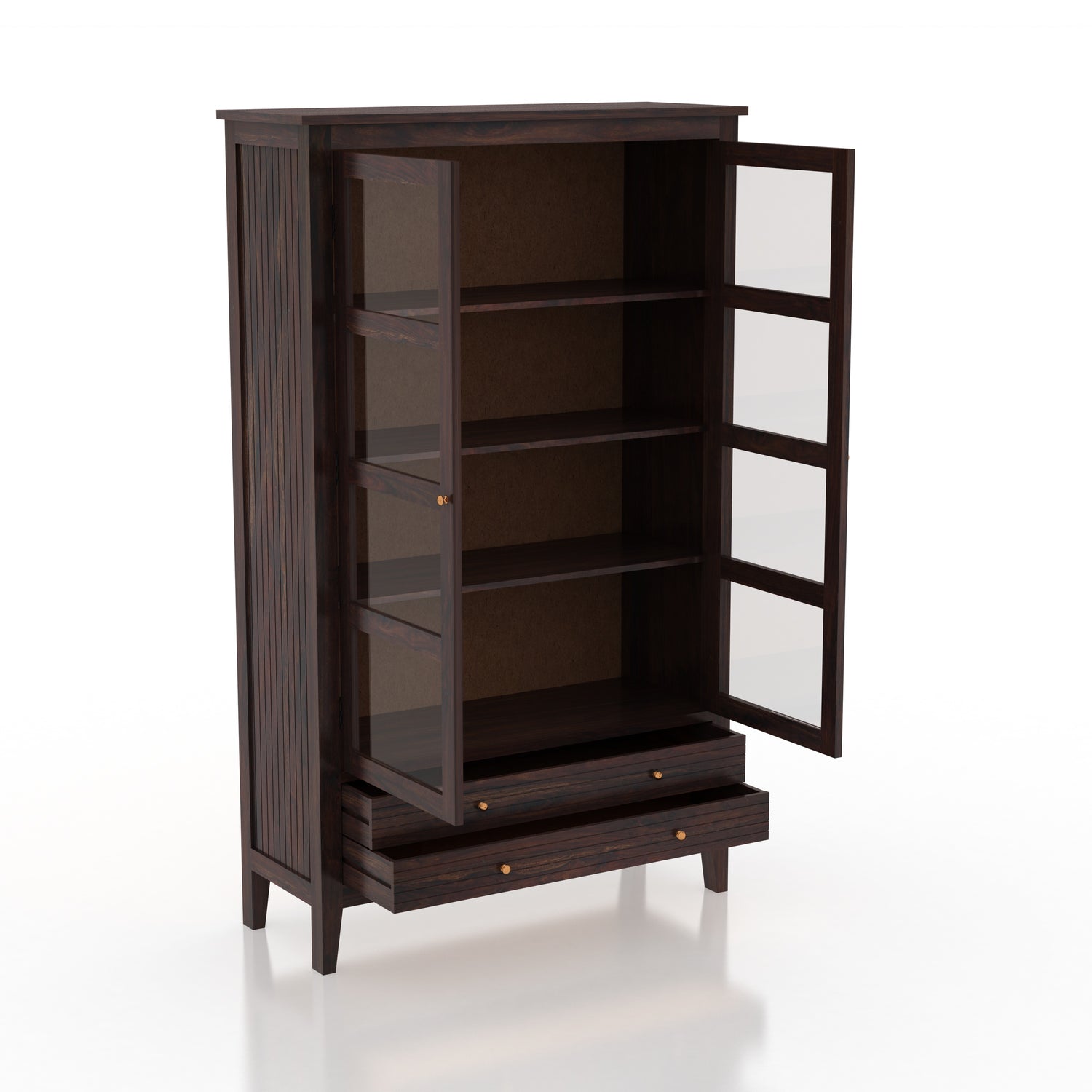 Italian Solid Sheesham Wood Display Unit - 3 Years Warranty