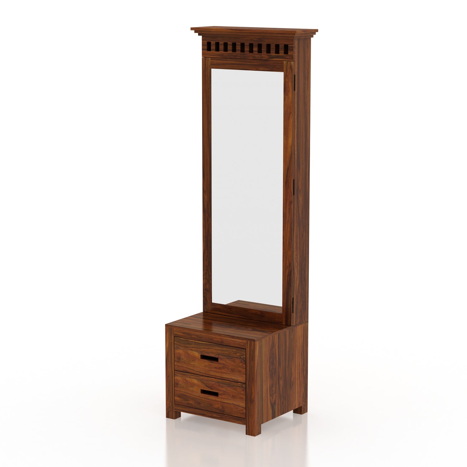 Armania Solid Sheesham Wood Dressing Table with Door and Drawer - 3 Years Warranty