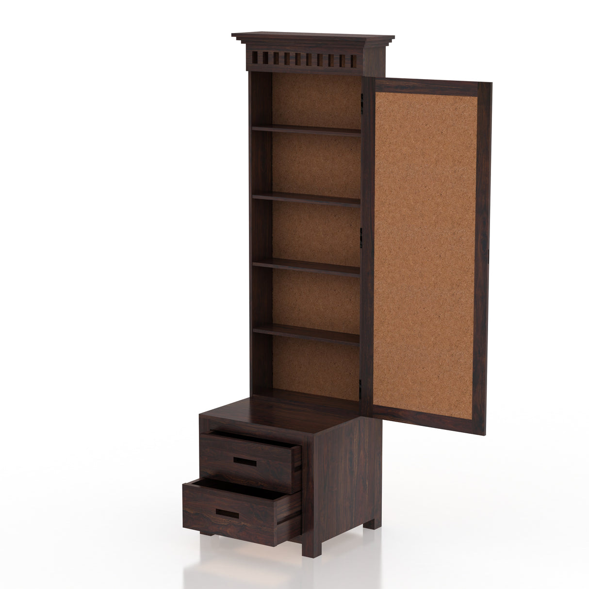 Armania Solid Sheesham Wood Dressing Table with Door and Drawer - 3 Years Warranty
