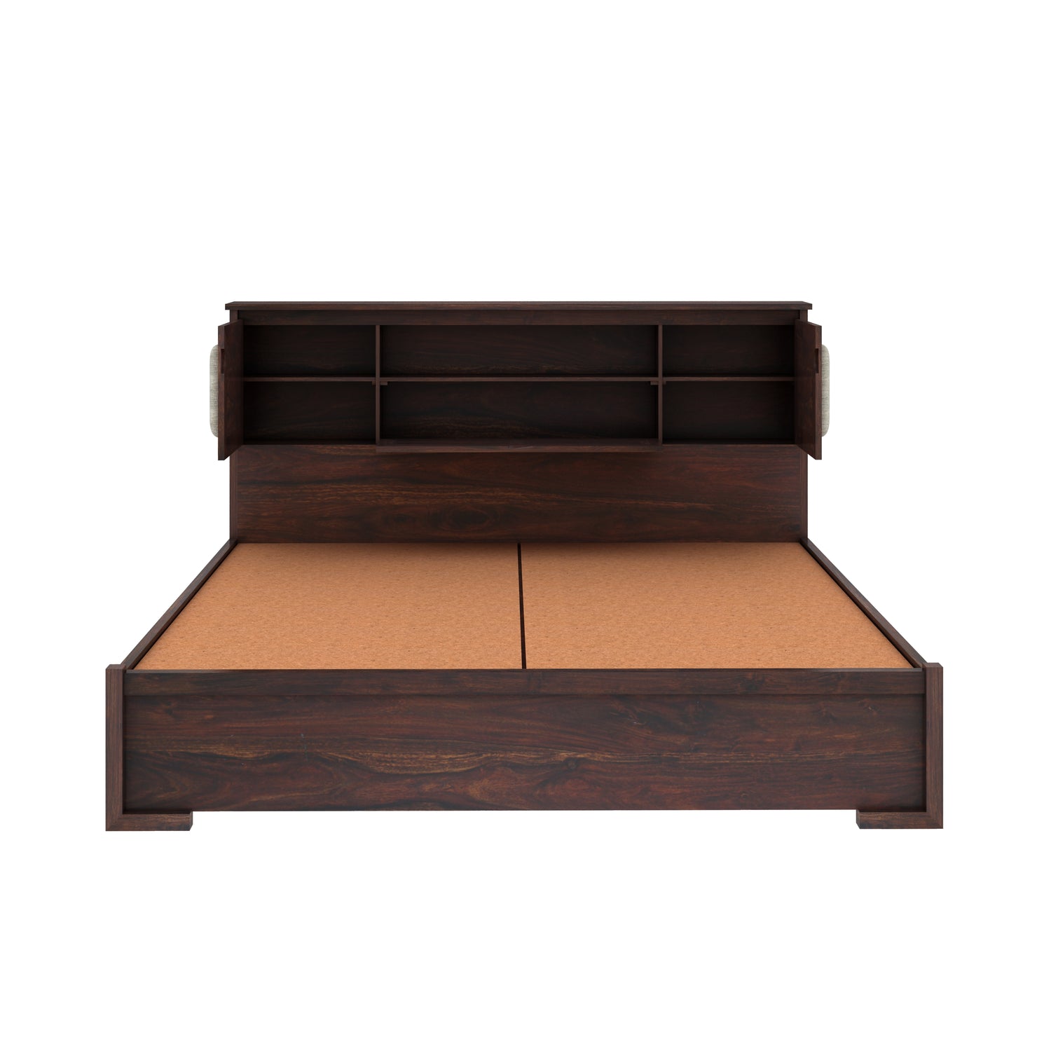 Maharaja Solid Sheesham Wood Bed with Headboard Storage - 3 Years Warranty