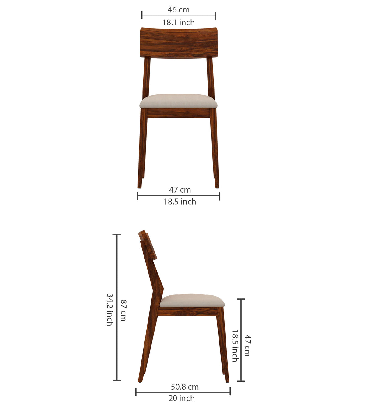 Elley Solid Sheesham Wood 6 Seater Dining Set - 3 Years Warranty