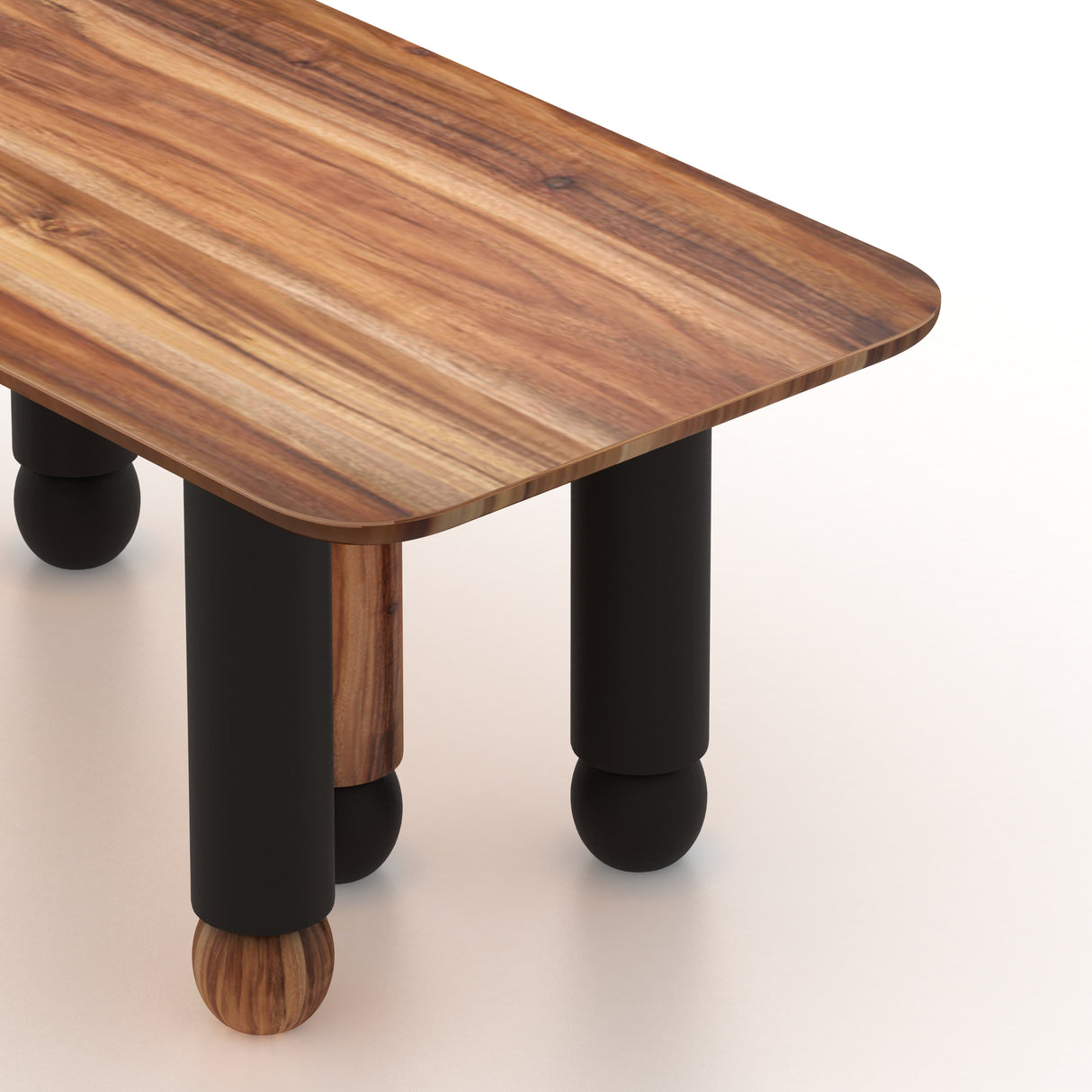 Genova Solid Acacia Wood 6 Seater Dining Table Set - 3 Years Warranty