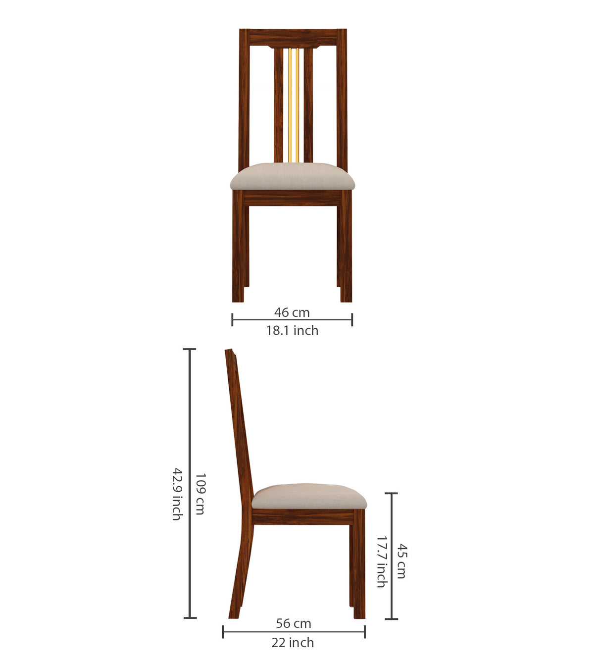 Edin Solid Sheesham Wood 6 Seater Dining Set - 3 Years Warranty