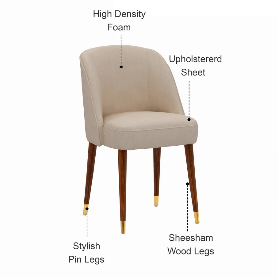 MARTIN Solid Sheesham Wood Office/Study/Dining Chair - 3 Years Warranty