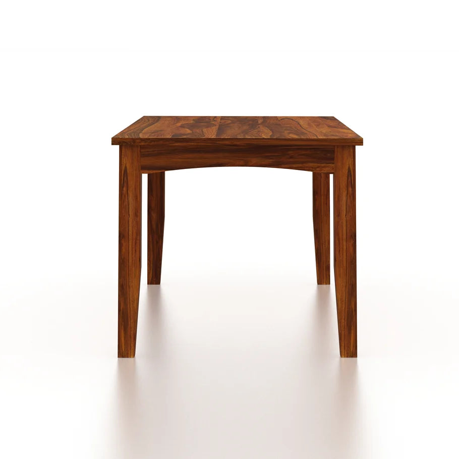 Swiss Solid Sheesham Wood 6 Seater Dining Table - 3 Years Warranty