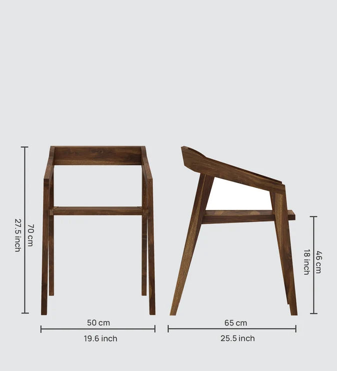 Emporio Solid Sheesham Wood Office/Study/Dining Chair - 3 Years Warranty