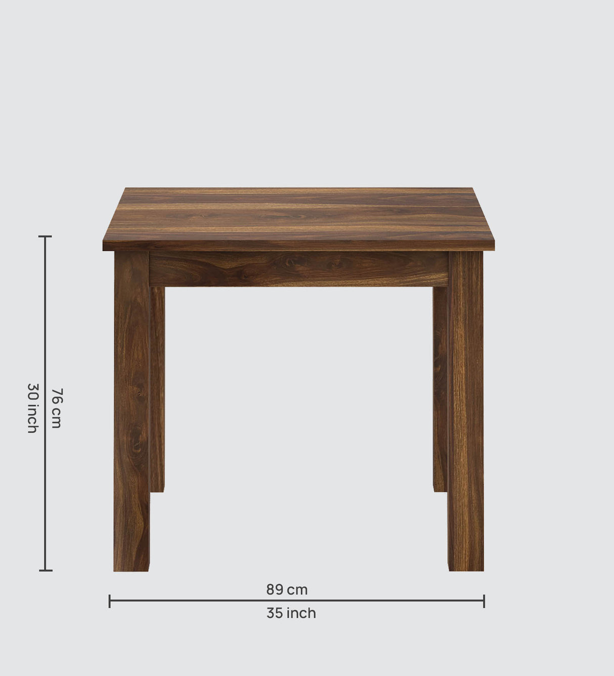 Cairo Solid Sheesham Wood Square 4 Seater Dining Table Set - 3 Years Warranty