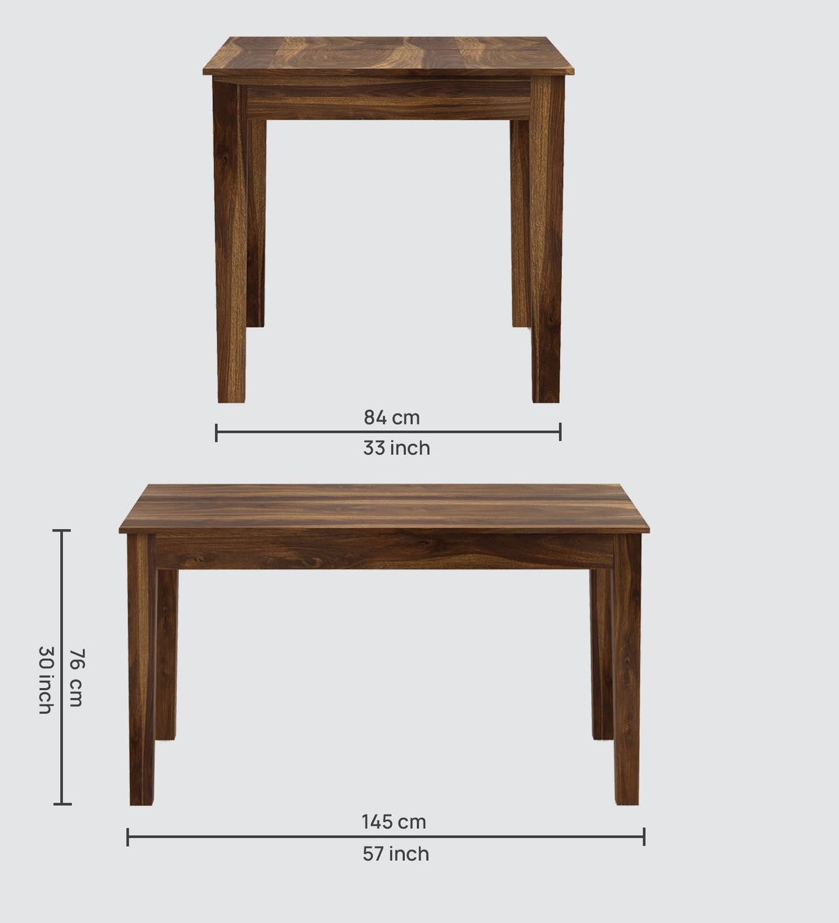 Syrus Rattan Solid Sheesham Wood 6 Seater Dining Table Set- 3 Years Warranty