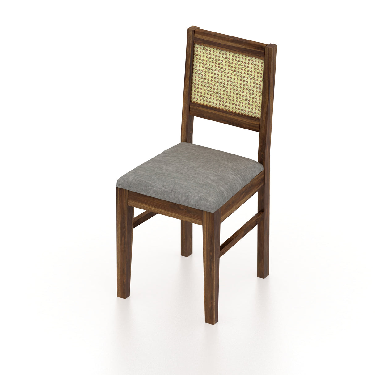 Syrus Rattan Solid Sheesham Wood 6 Seater Dining Table Set- 3 Years Warranty