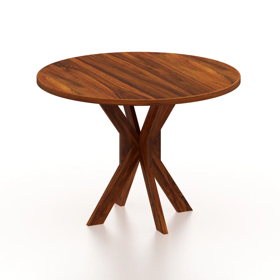 Maurus Oval Solid Sheesham Wood 4 Seater Dining Table - 3 Years Warranty