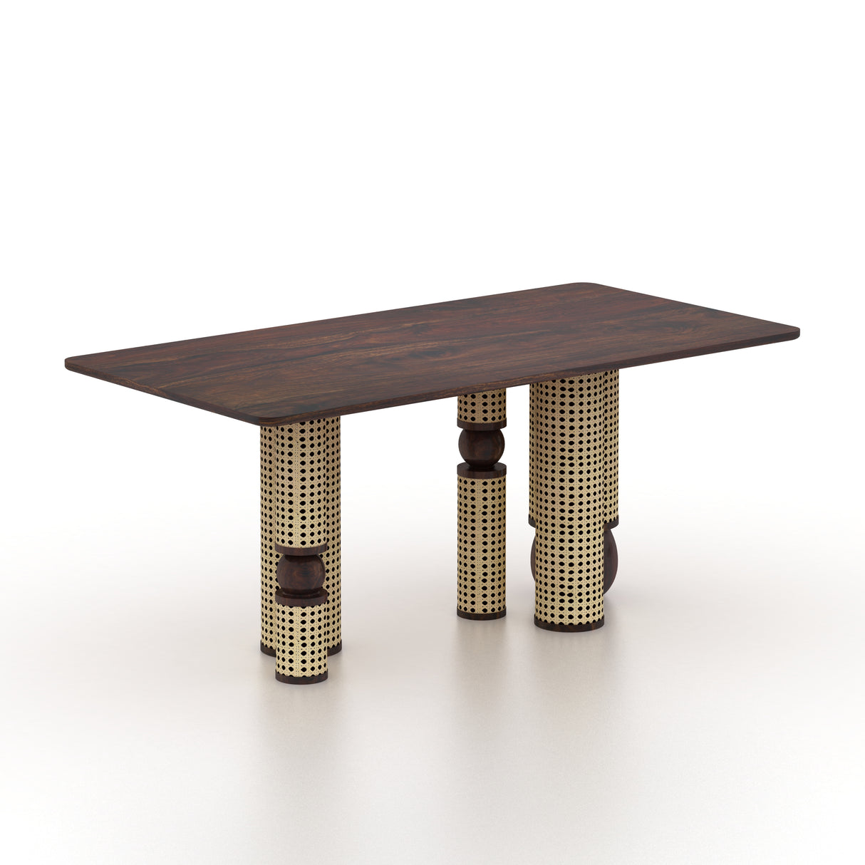 Naptune Solid Sheesham Wood 6 Seater Dining Table - 3 Years Warranty