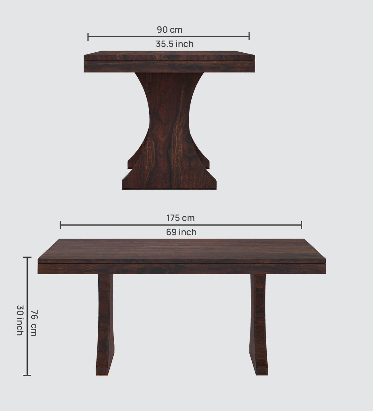 Merin Solid Sheesham Wood 6 Seater Dining Table Set - 3 Years Warranty