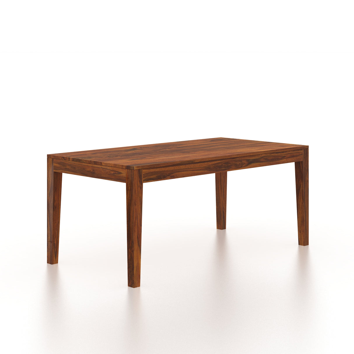Nirvana Solid Sheesham Wood 6 Seater Dining Table Set With Upholstered Chairs- 3 Years Warranty