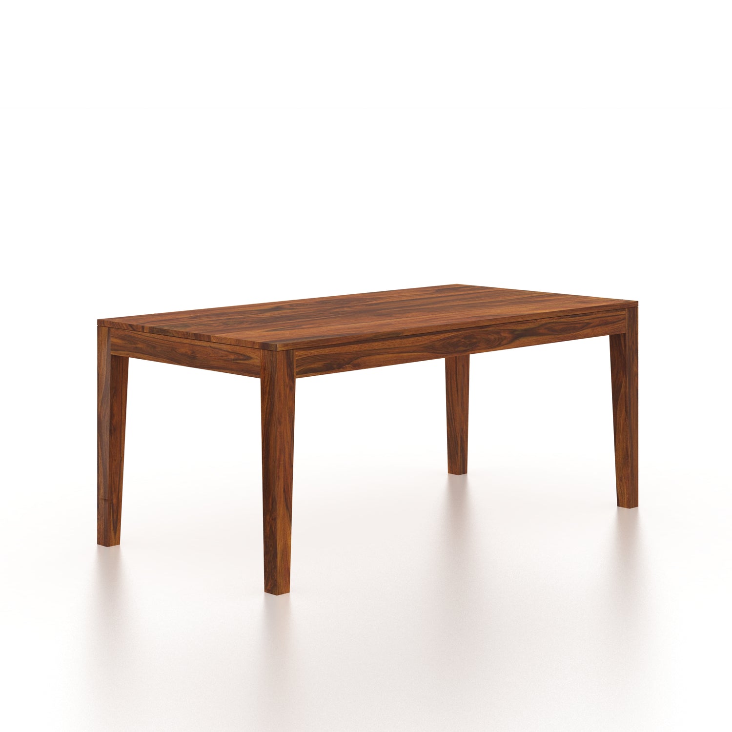 Nirvana Solid Sheesham Wood 6 Seater Dining Table Set With Upholstered Chairs- 3 Years Warranty