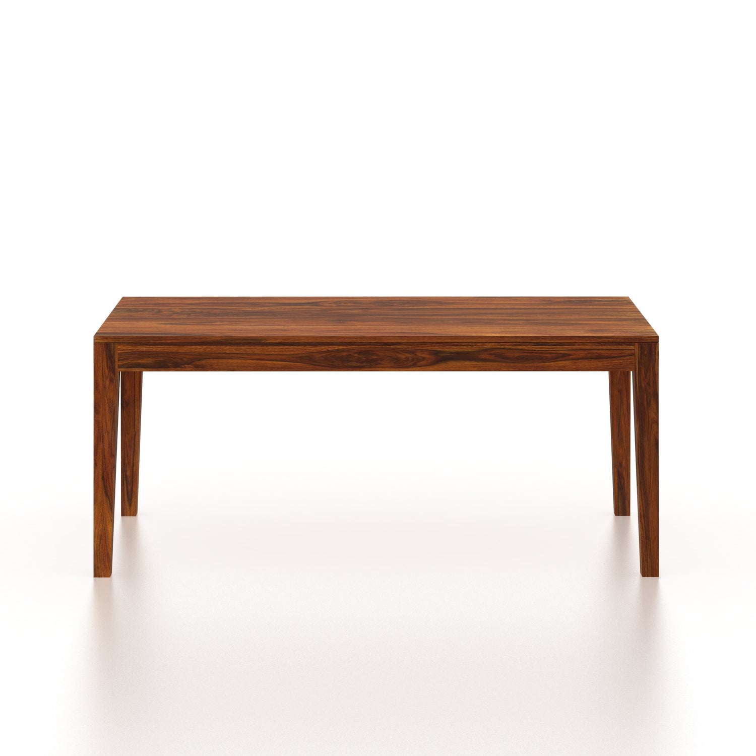 Nirvana Solid Sheesham Wood 6 Seater Dining Table Set With Upholstered Chairs- 3 Years Warranty