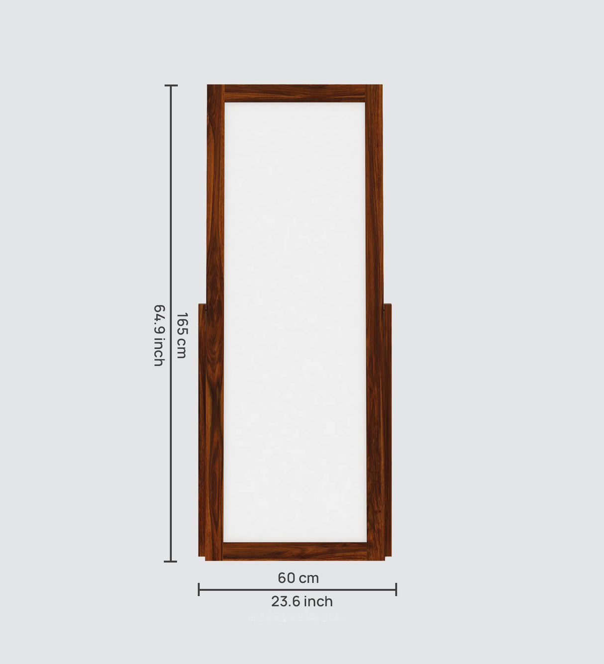 Euro Solid Sheesham Wood Standing Mirror - 3 Years Warranty