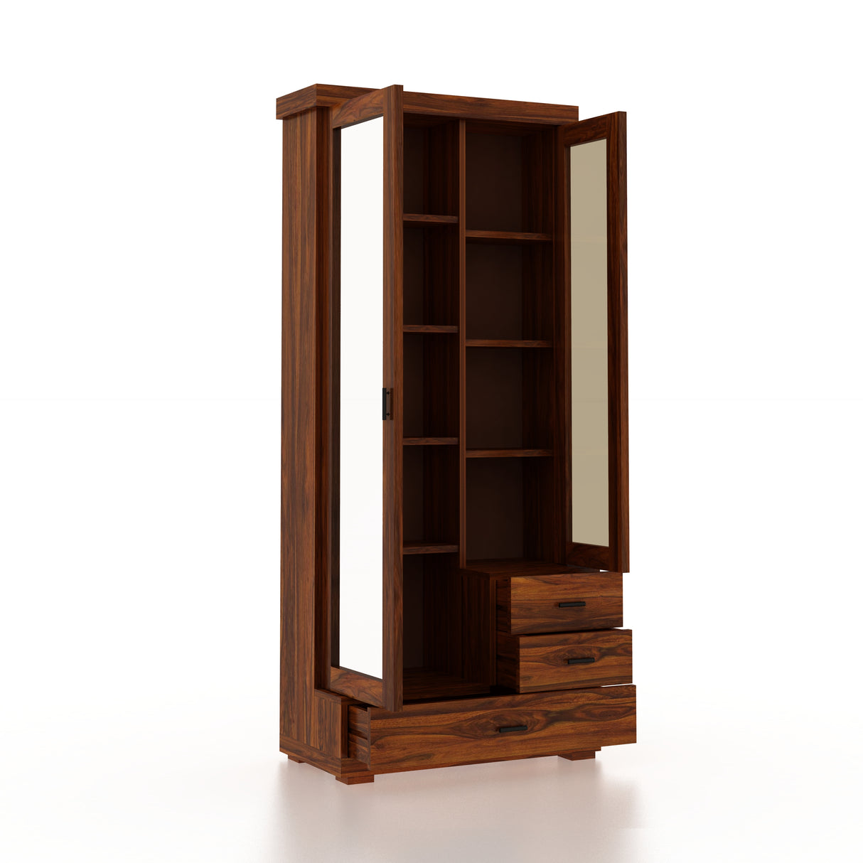 RAYON Solid Sheesham Wood Dressing Table With Cabinet - 3 Years Warranty