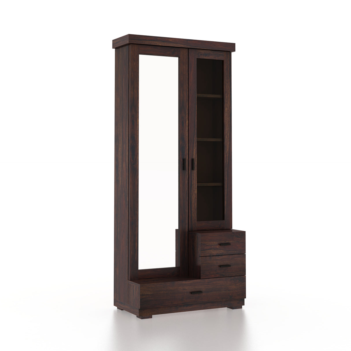 RAYON Solid Sheesham Wood Dressing Table With Cabinet - 3 Years Warranty