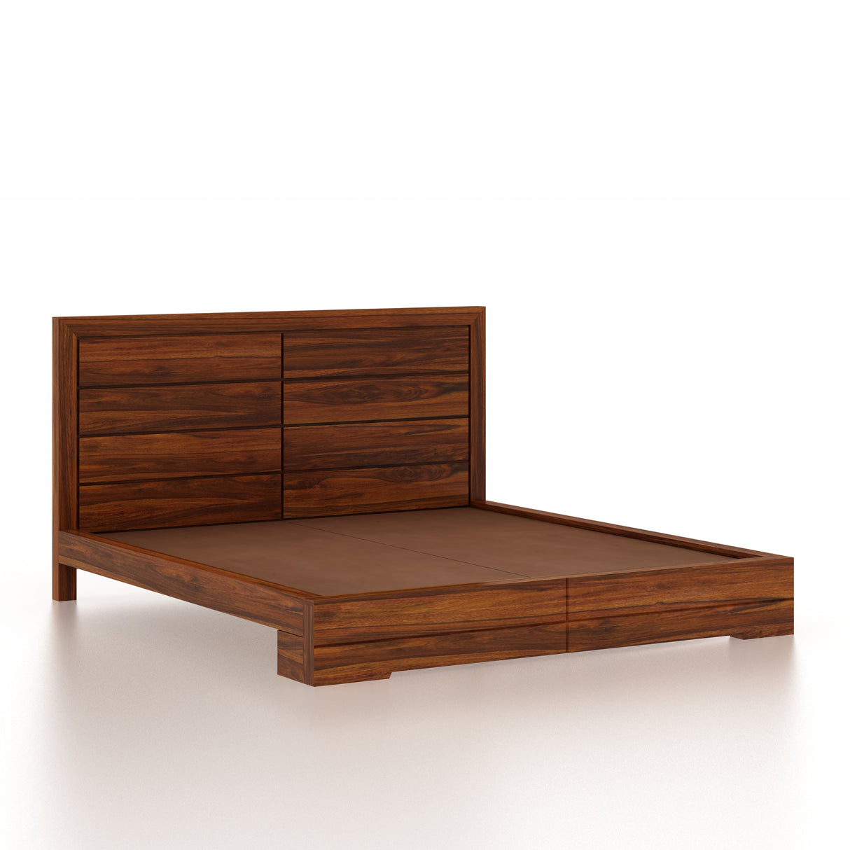 Live Solid Sheesham Wood Edge Bed - 3 Years Warranty