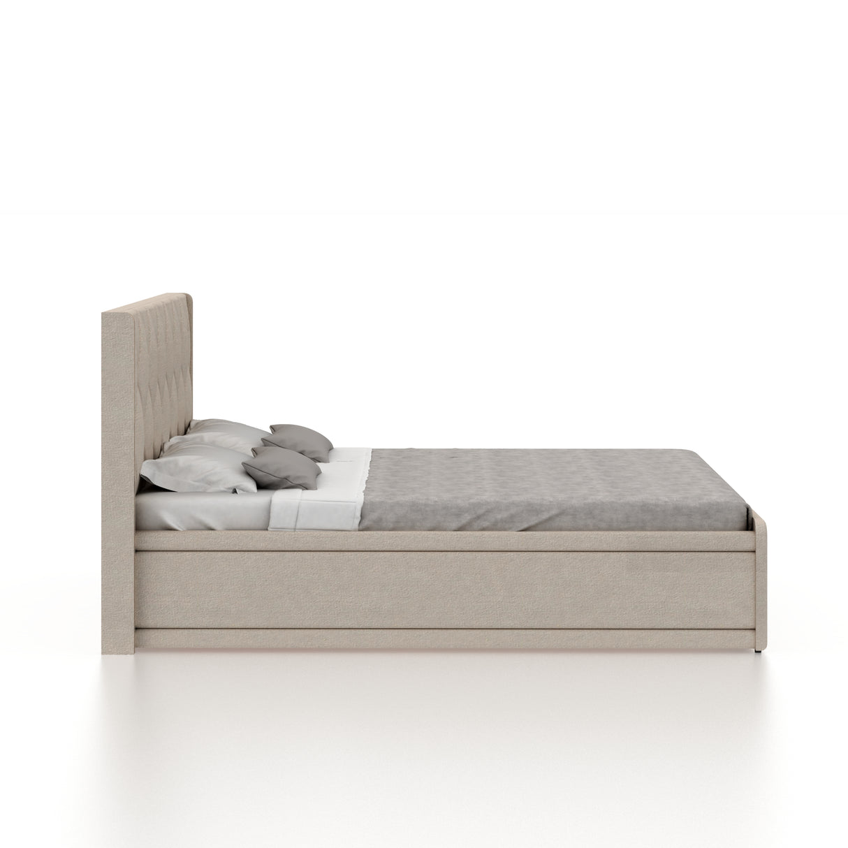 Archer Upholstered Bed With Box Storage - 12 Months Warranty(LUXE EDITION)