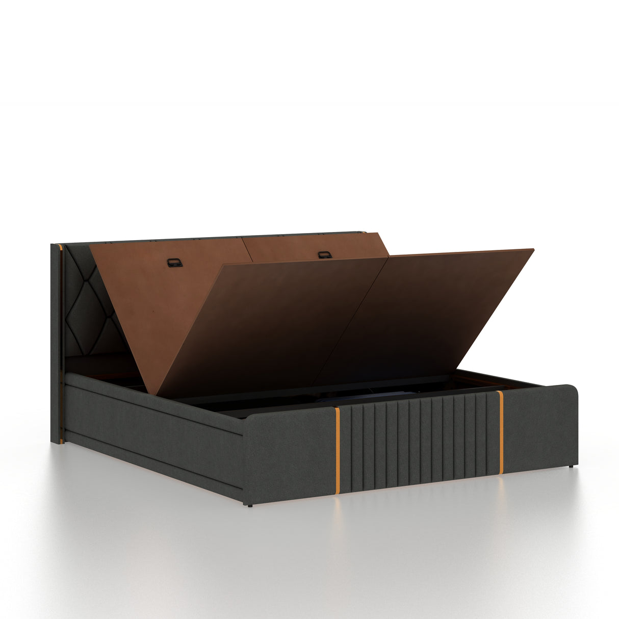 Archer Upholstered Bed With Box Storage - 12 Months Warranty(LUXE EDITION)