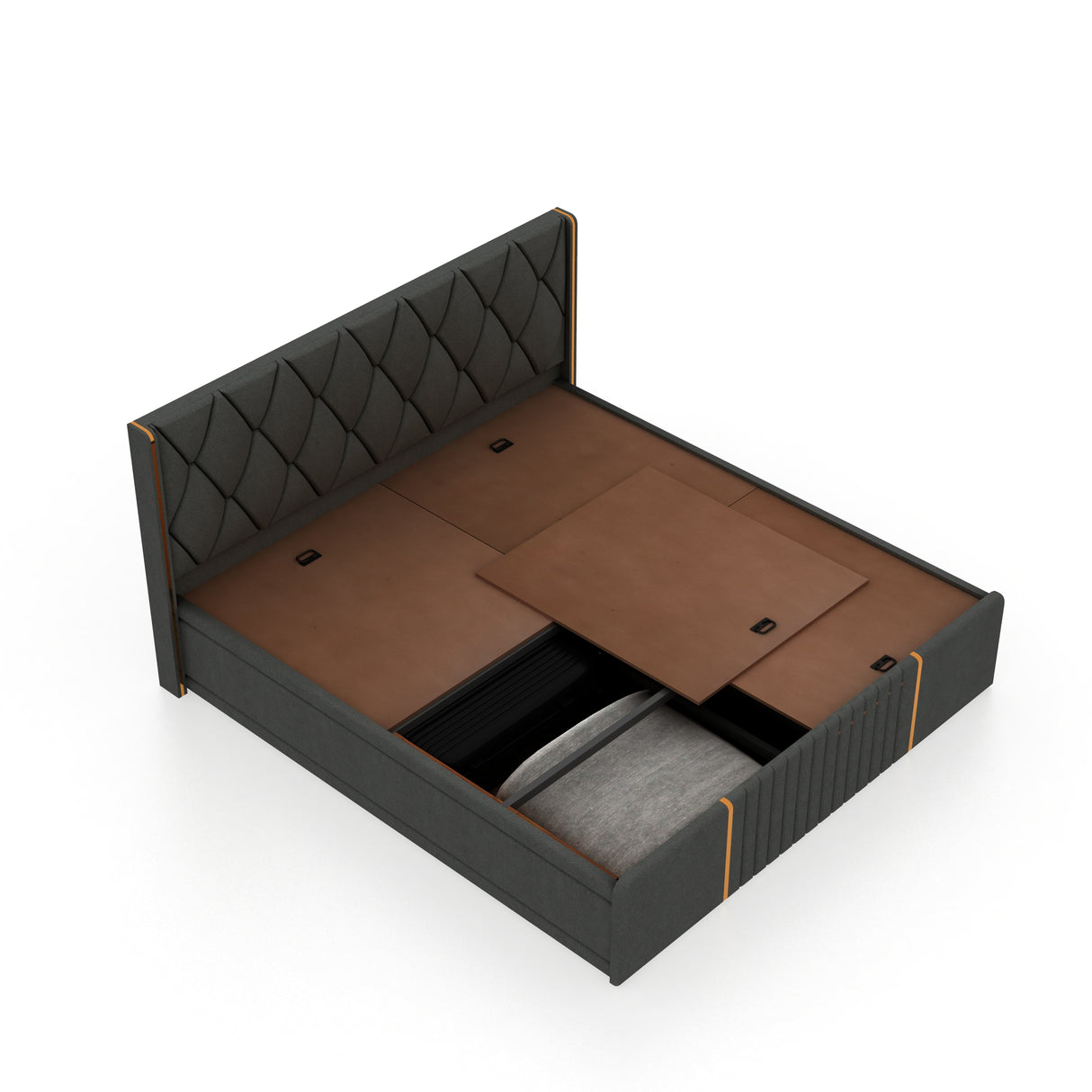 Archer Upholstered Bed With Box Storage - 12 Months Warranty(LUXE EDITION)