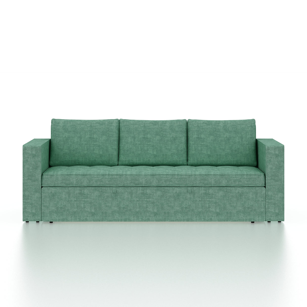 FABRIO Three Seater Upholstered Sofa Cum Bed Textured Suede - 12 Months Warranty -Suede Oasis