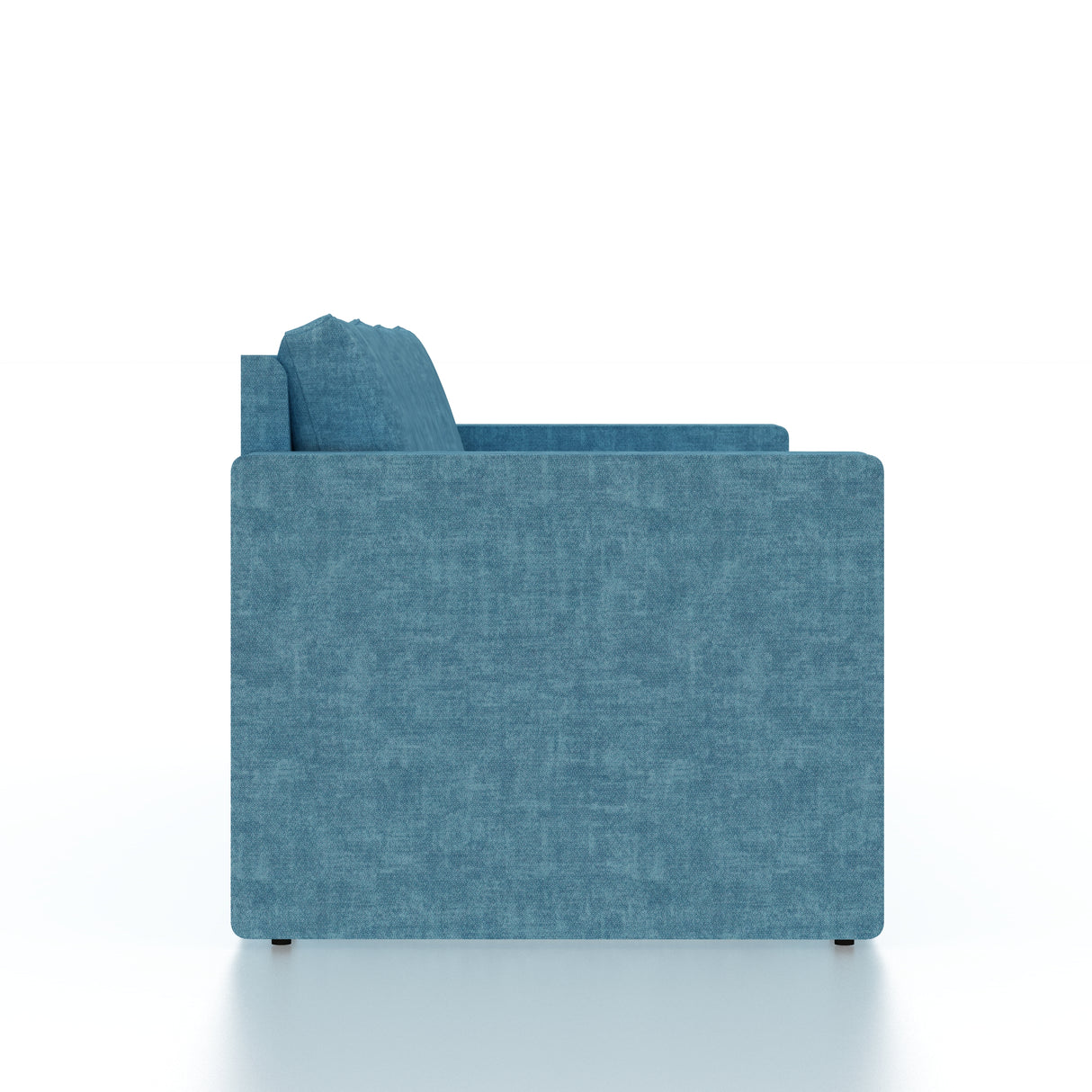 FABRIO Three Seater Upholstered Sofa Cum Bed Textured Suede - 12 Months Warranty -Suede Blue