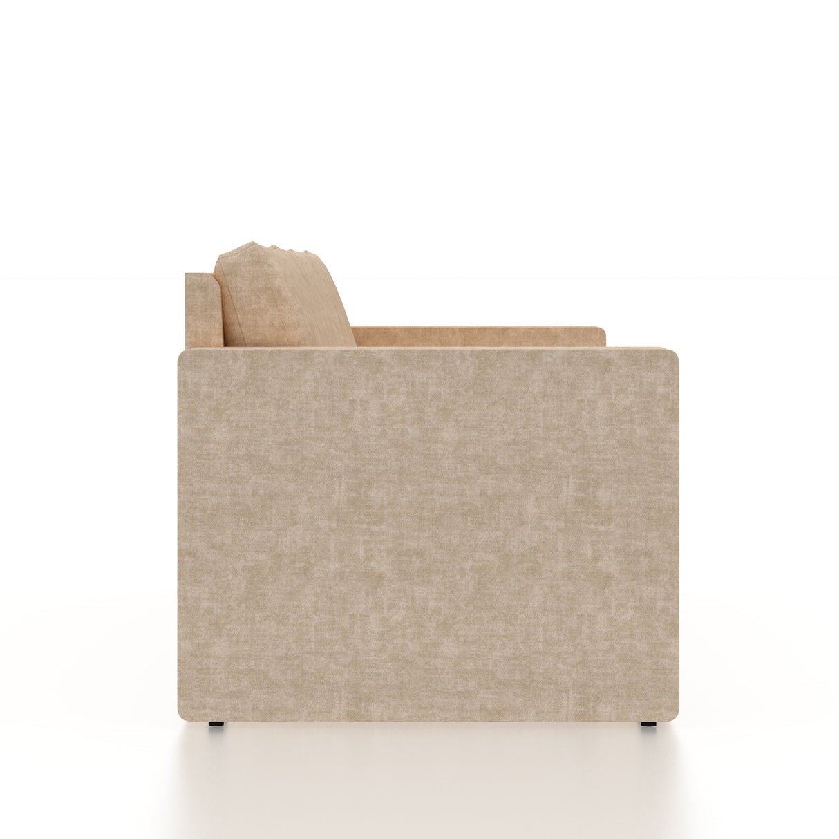 FABRIO Three Seater Upholstered Sofa Cum Bed Textured Suede - 12 Months Warranty -Suede Beige