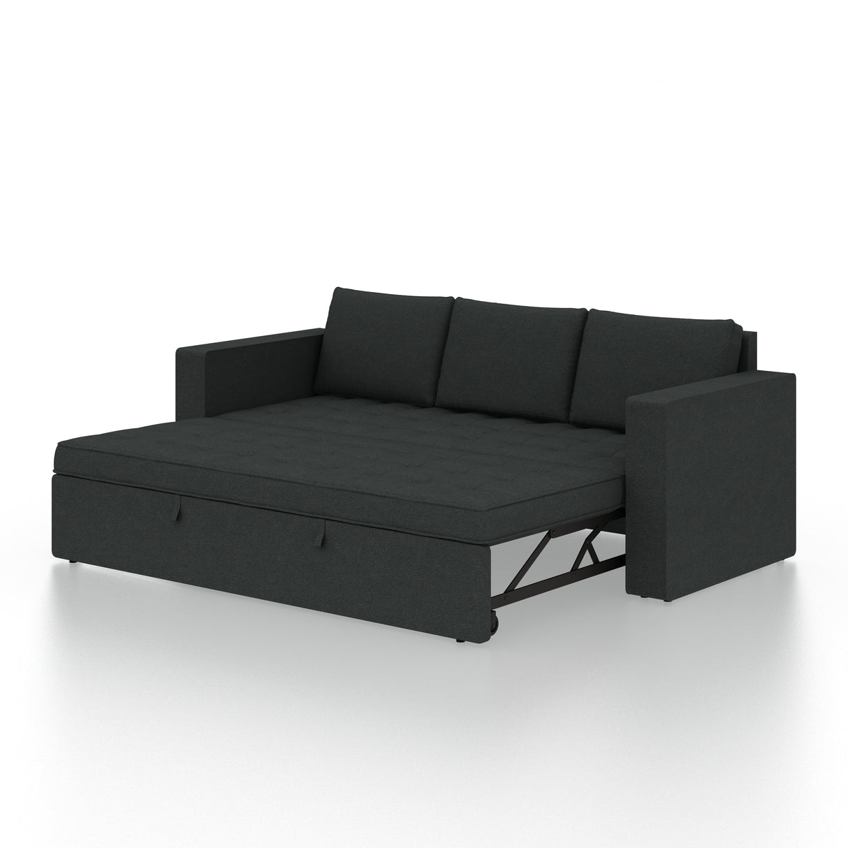 FABRIO Three Seater Upholstered Sofa Cum Bed Velvet - 12 Months Warranty - TAR