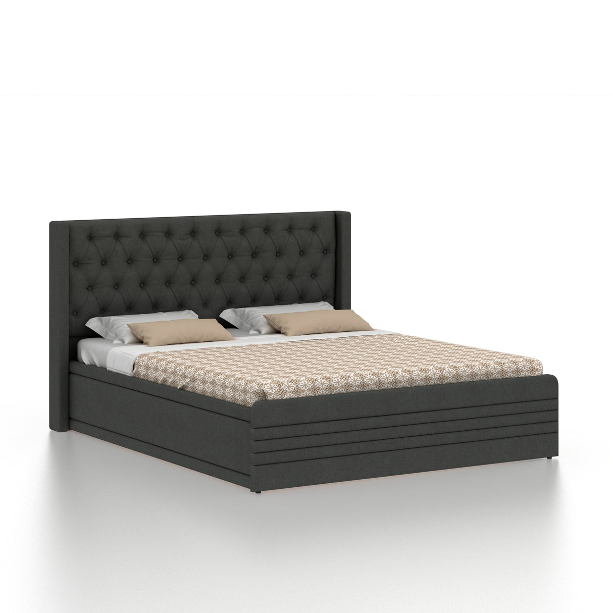 Bettan Upholstered Bed With Box Storage - 12 Months Warranty(LUXE EDITION)