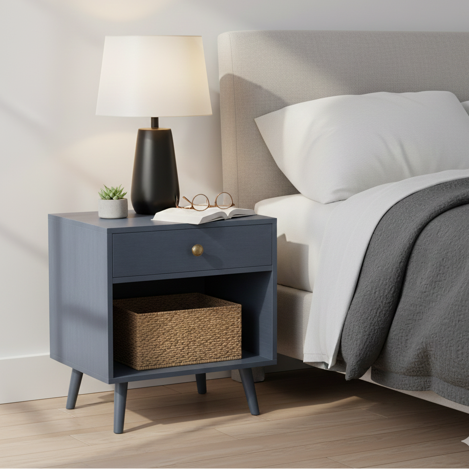 MONO Solid Sheesham Wood Bedside Table - 3 Years Warranty (LUXE EDITION)