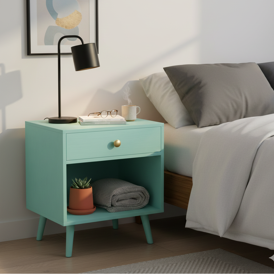 MONO Solid Sheesham Wood Bedside Table - 3 Years Warranty (LUXE EDITION)