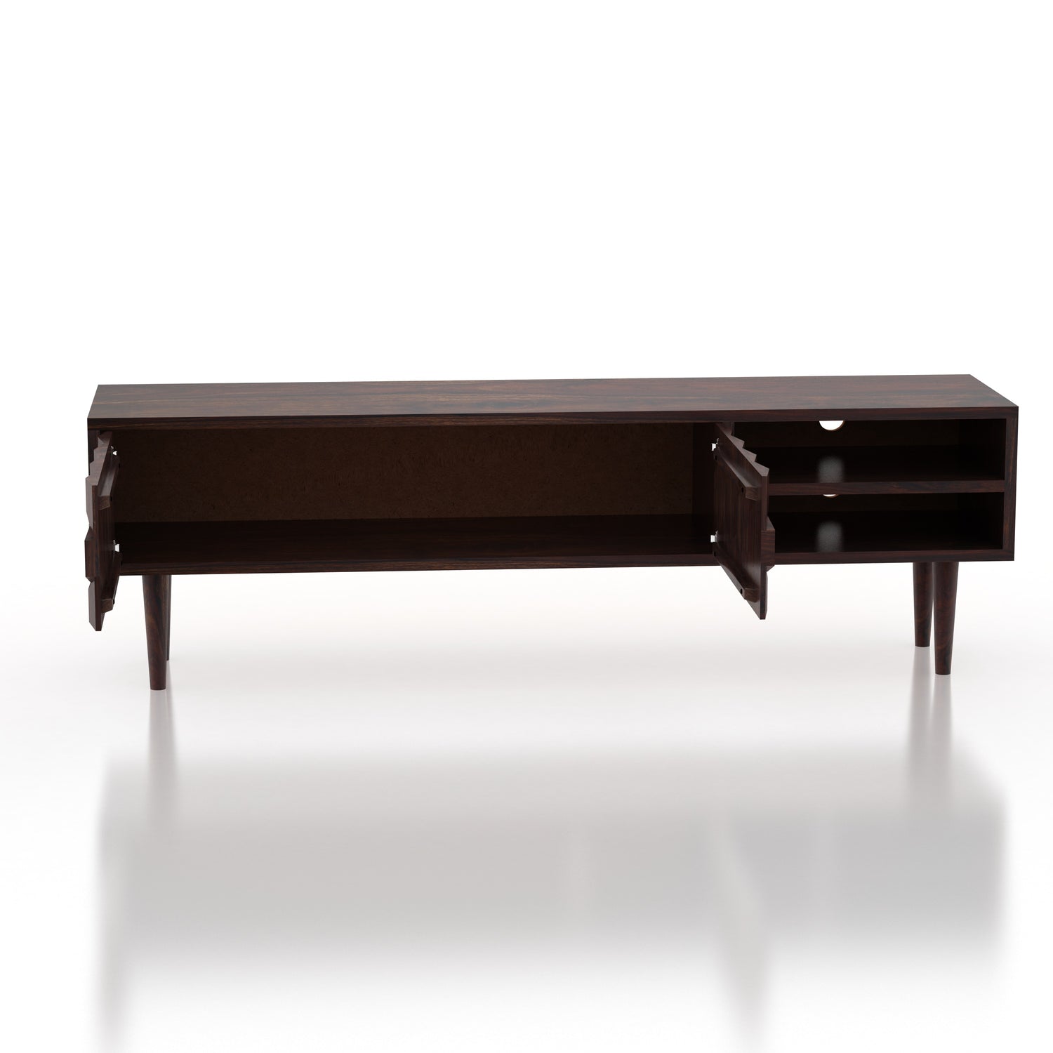 Hexa Solid Sheesham Wood TV Unit - 3 Years Warranty