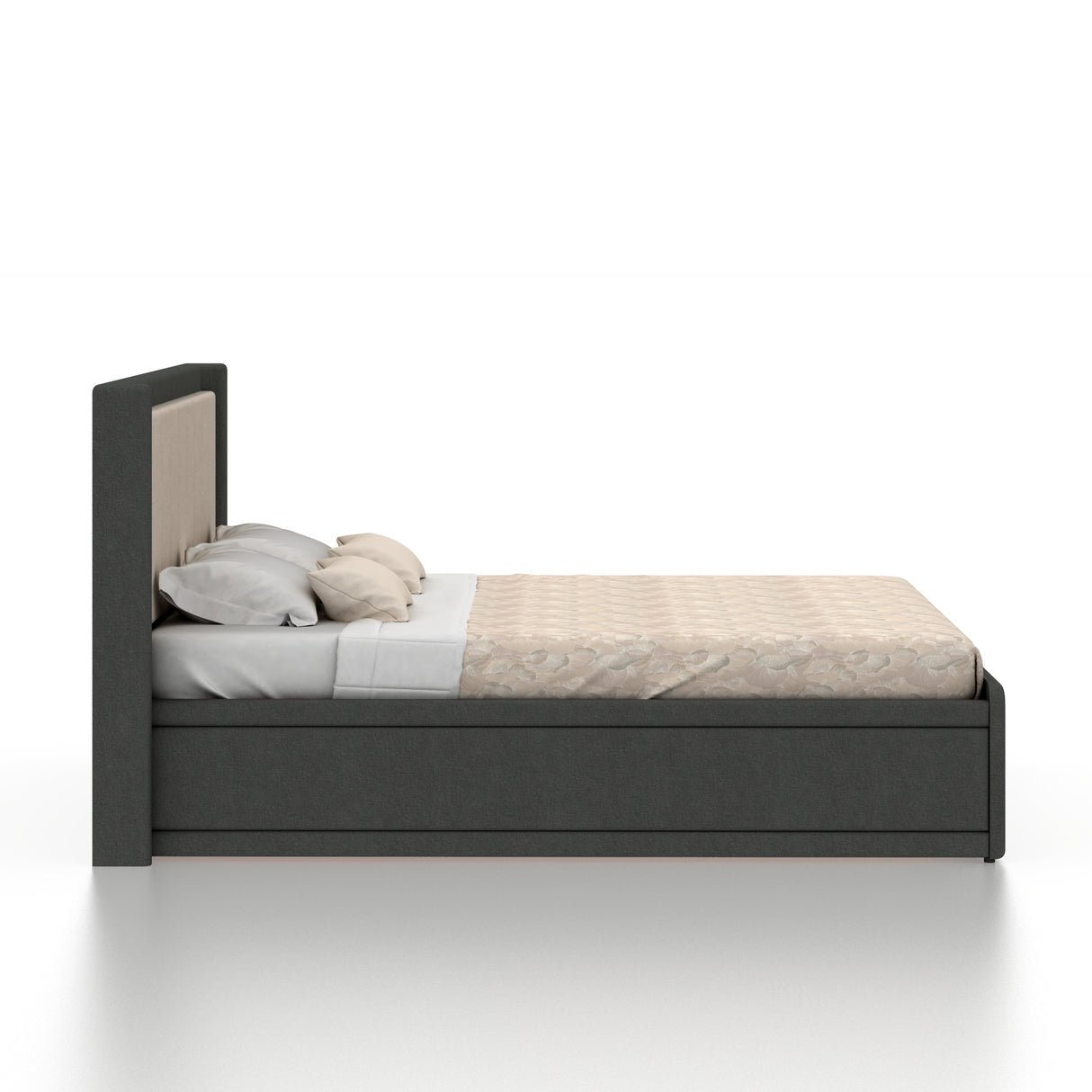 Hyness Upholstered Bed With Box Storage - 12 Months Warranty(LUXE EDITION)