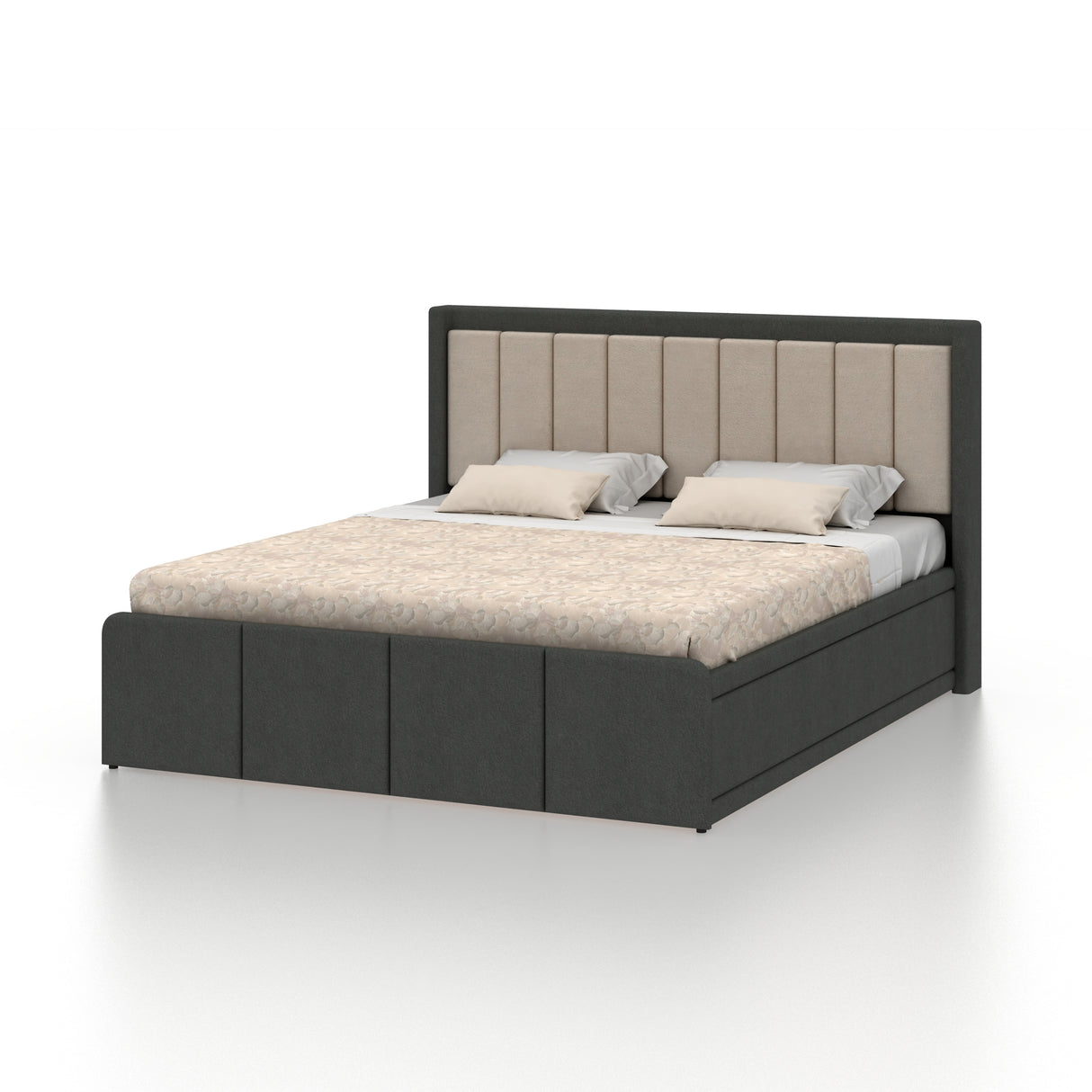 Hyness Upholstered Bed With Box Storage - 12 Months Warranty(LUXE EDITION)