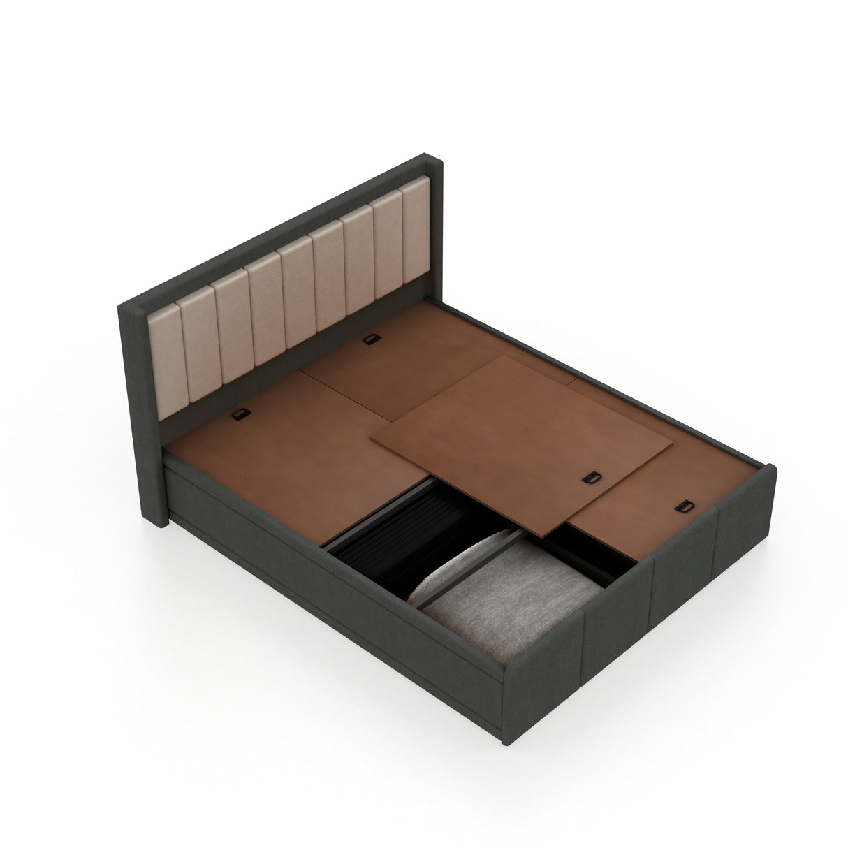 Hyness Upholstered Bed With Box Storage - 12 Months Warranty(LUXE EDITION)