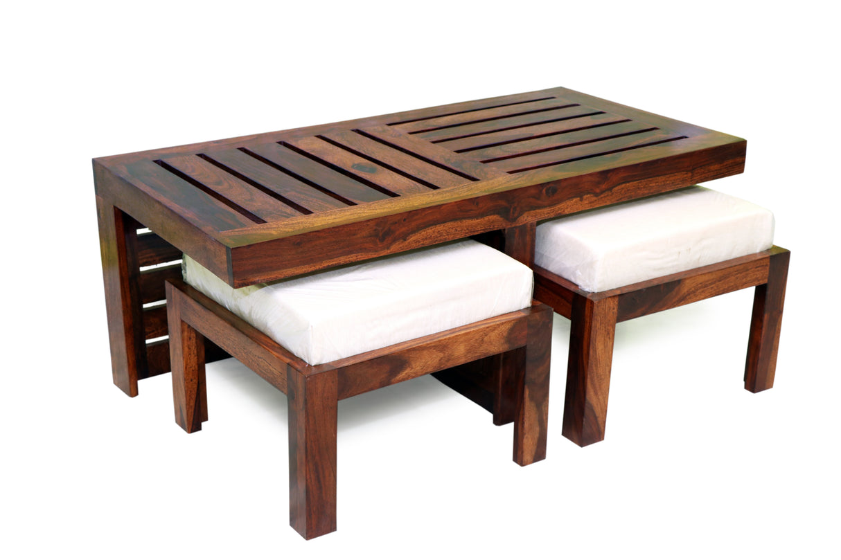 Cairo Solid Sheesham Wood Coffee Table - 3 Years Warranty