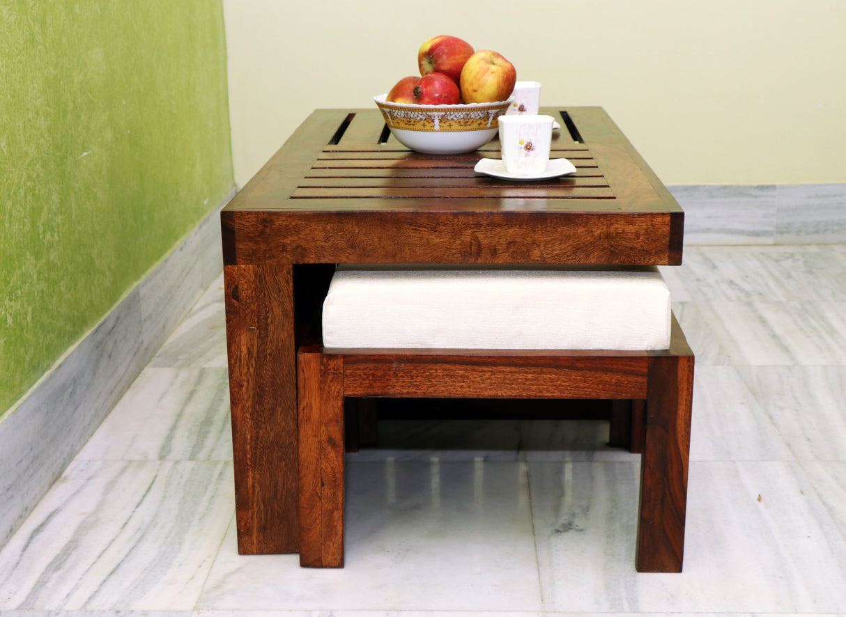 Cairo Solid Sheesham Wood Coffee Table - 3 Years Warranty