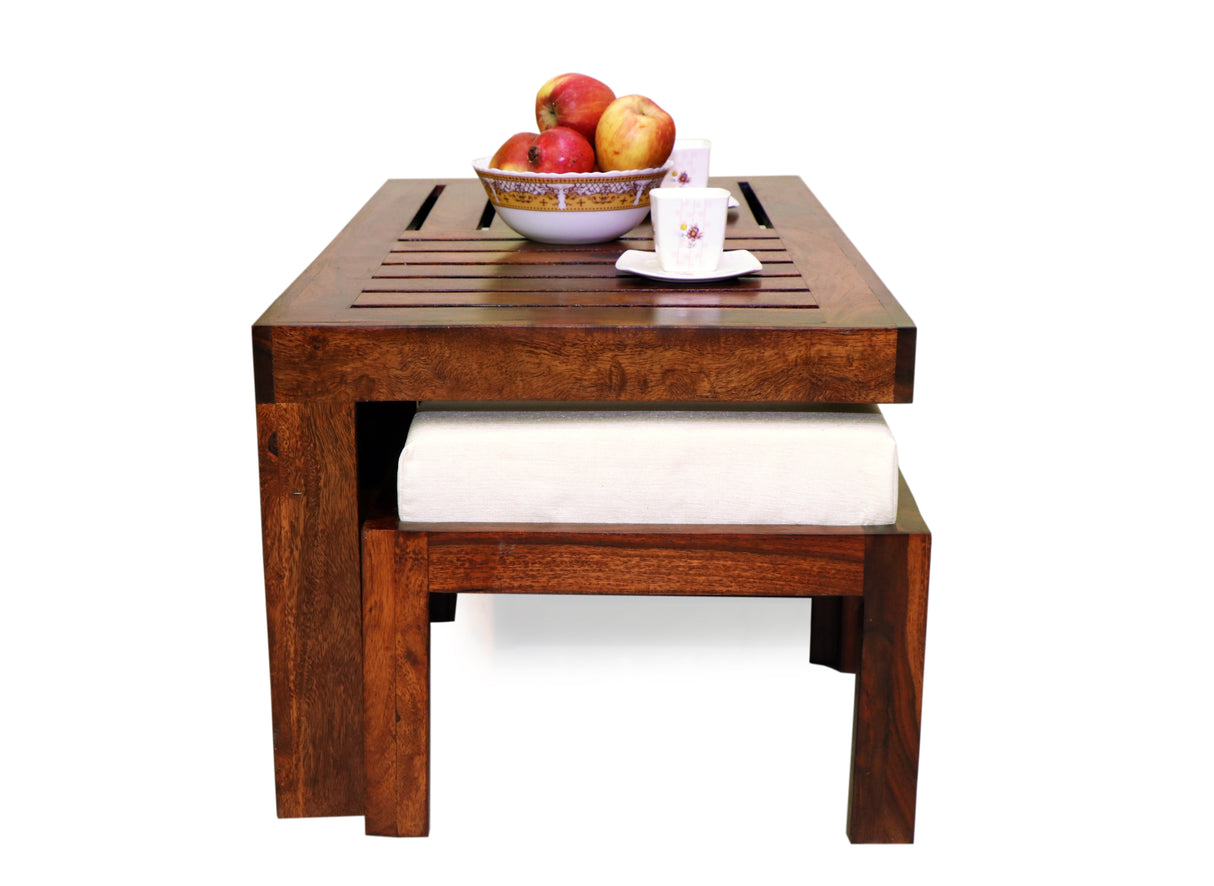 Cairo Solid Sheesham Wood Coffee Table - 3 Years Warranty