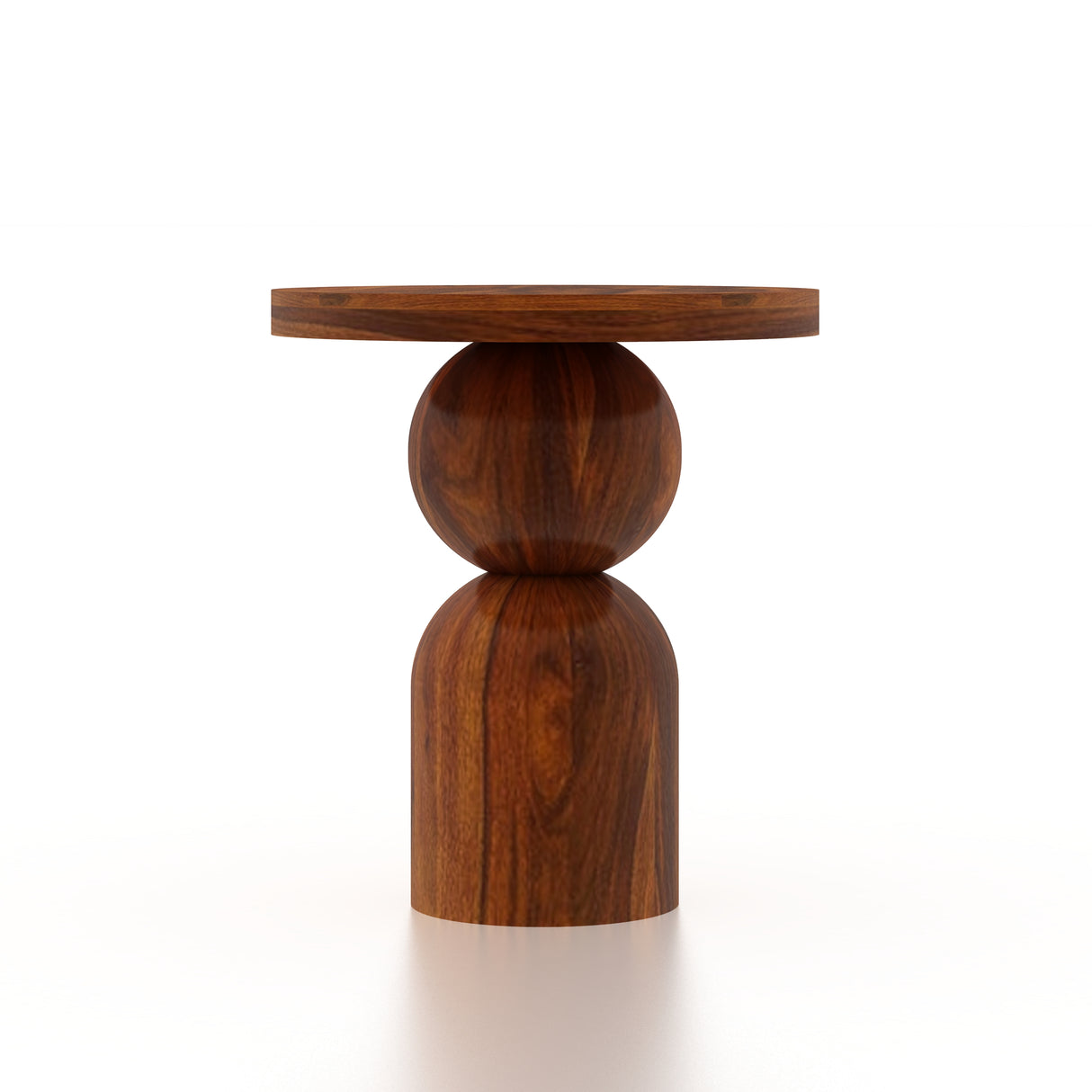 Mars Solid Sheesham Wood End Table - 3 Years Warranty